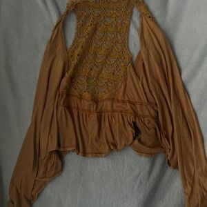 Double Zero Mustard Lace Top